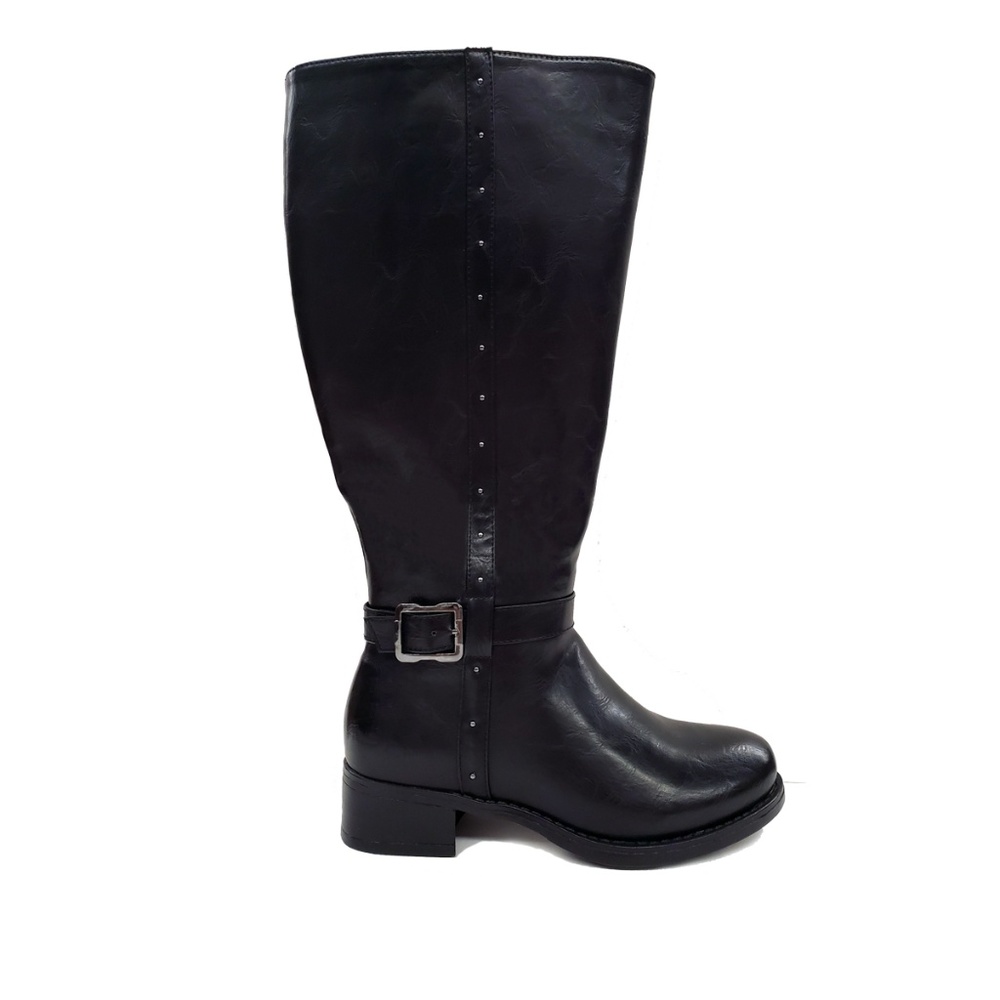 New Black Extra Wide Calf Boot Sizes 7-13 Wide